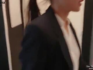 豐滿 褐髮女郎 勾引 他媽的 她的 亞洲人 interviewer - bananafever