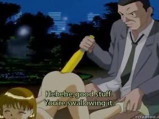 Poor cartoon attractive gets pumped with a baseball bat