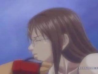 Sik crazed manga dark haired shouts in pleasure as excellent wax gynamak drips on her soft skin