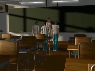 Mosaico umemaro 3d lascivo busto profesora